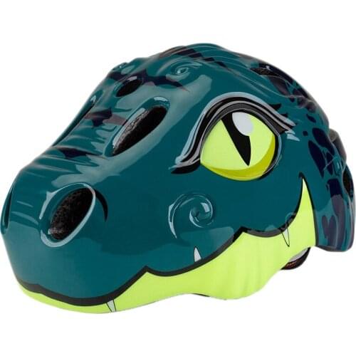 Hot-Kids Bike Helmet Design Dinosaur Pattern Safety Cycling MTB Bike Ultralight Helmet Adjustable From Toddler