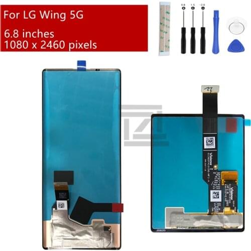 For LG Wing 5G LCD Display Touch Screen Digitizer Assembly Display Replacement Repair Parts LMF100N Display