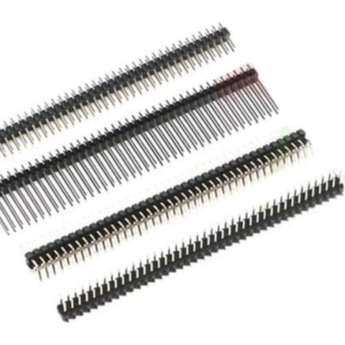 10pcs/lot 2*40 double Row Needle 2.54MM Spacing connector 80pin 2.54mm Straight needle / Long needle / Bent needle