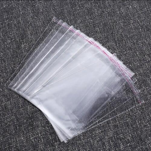 100pcs Width 13cm Storage Bags Clear Self Adhesive Seal Plastic Packaging Bag Resealable Cellophane OPP Poly Bags Gift Bags 66