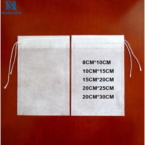 100Pcs-Pack Drawstring Non-woven Bag Food Grade Tea Coffee Soaps Filtration DIY Storage Bags