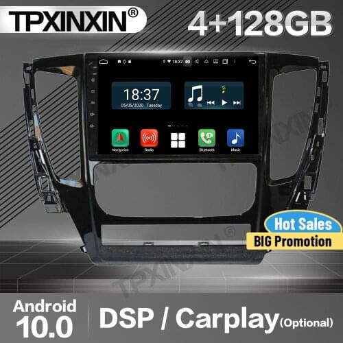 128G Carplay Car Radio 2Din Stereo Receiver Android For Mitsubishi Pajero 2016 2017 2018 DSP IPS GPS Navi Player Audio Head Unit