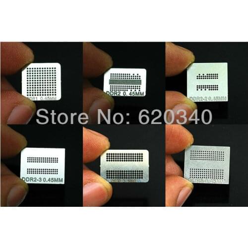 2 set BGA Directly Heated Memory (DDR+DDR2+DDR2-2+DDR2-3+DDR3+DDR5=6pcs/set) bga reballing kit XBOX360 Memory stencil