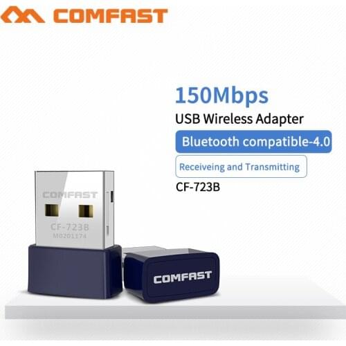 20pcs Comfast Mini USB 2.0 150Mbps Wireless Wifi Adapter Dongle Receiver Network LAN Card PC Bluetooth 4.0 Receive&Transmit AP