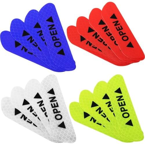 4pcs car door safety anti-collision warning reflective sticker OPEN sticker for renault megane 2 3 duster/logan/captur/2016