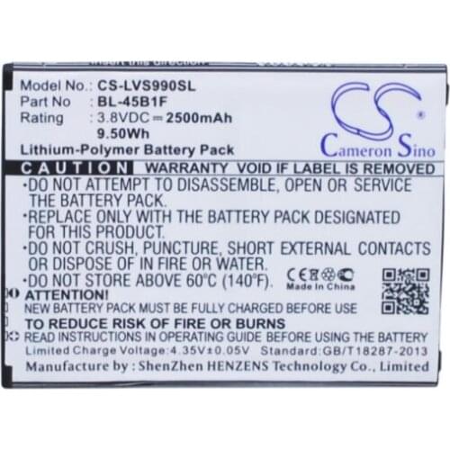 Cameron Sino 2500mAh battery for LG F600 F720S G Stylo 2 Plus H900 H901 H960 H960YK H961N H962 H968 Dual SIM K520 K530 K530DY