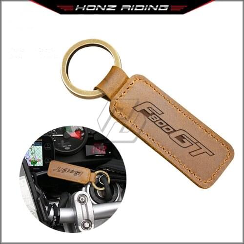 For BMW Motorrad F800GT F800 GT Motorcycle Cowhide Keychain Key Ring