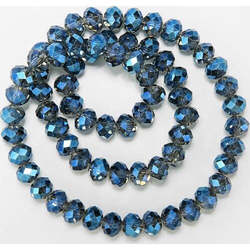 4x6mm/50pcs Austria Faceted Crystal Glass Beads Loose Spacer Beads for Jewelry Making Wholesale