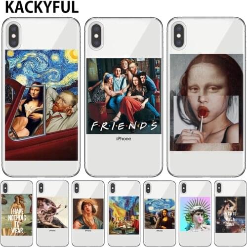 Art Paintings The Birth Of Venus Phone Case For iPhone 11 Pro XS MAX XR Mona Lisa Van Gogh funny Cover For iPhone 7 8 6 6s Plus