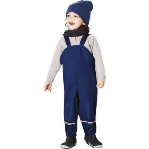 Children Waterproof Overalls 2-8Yrs Children Baby Boys Girls Trousers Spring And Autumn Boys Waterproof Pants Kids Rain Pants
