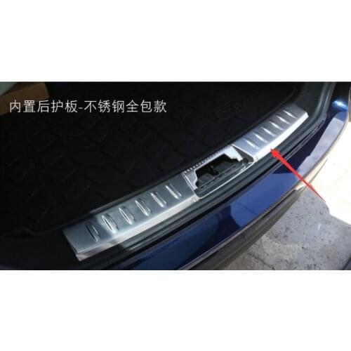 For Jaguar F-Pace f pace X761 2016 2017 Car-Styling 304 Stainless Inner Rear Tail Door Bumper Protector Threshold Plate Trim