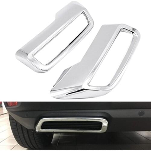 For Peugeot 3008 5008 Allure 2017 - 2019 Exhaust Pipe Tail Cover ABS Rear Exhaust Muffler End Pipe Cover Decoration Trim