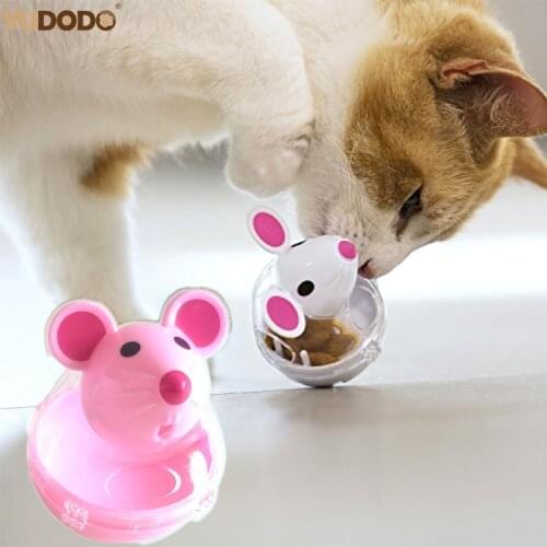Cat Toys Tumbler Cat Toy Mice Shape Food Rolling Leakage Control Diet Pet Feeder Toy Cat Scratch Interactive Food Balls