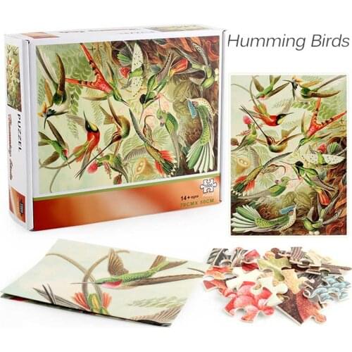 Montessori Toys Hummingbird Puzzle 1000pcs Adult ChildrenS Stress Reliever Decoration Playing Challenge
