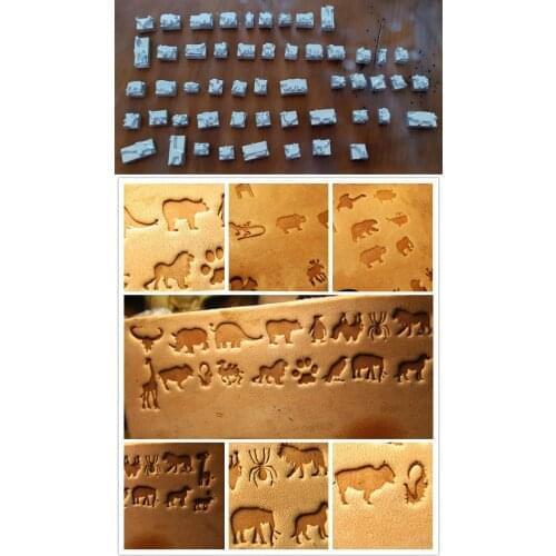 Hand-work unique design leather working tools carving punches stamp craft tools- animal patterns such as giraffes, deer, camels