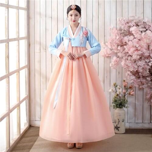 Korean Hanbok Dress Ancient Traditional Stage Dance Costume Women Asian Clothes Lady Palace Korea Wedding Oriantal Dance Cloth