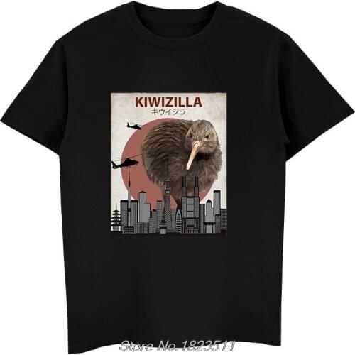 Fashion Kiwizilla Funny Kiwi T-Shirt | New Zealand Bird Lovers Gift Tshirt Men Funny Tees Tops Harajuku Streetwear