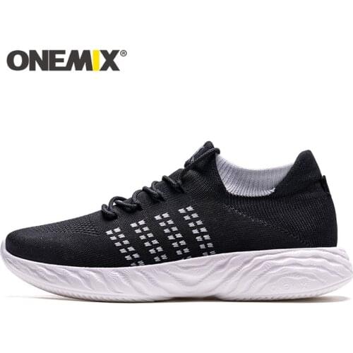 Onemix 2021 Breathable Men Running Shoes Sports Casual Comfortable New Trend Slip-on Loafers Walking Shoes Women Sneakers