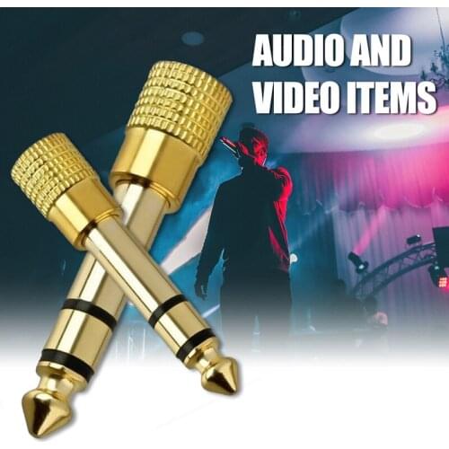 New 3.5mm Socket to 6.5mm Jack Plug Audio Stereo Adaptor Gold Premium Quality 6.5mm 1/4 inch Headphone Adapter DOM668