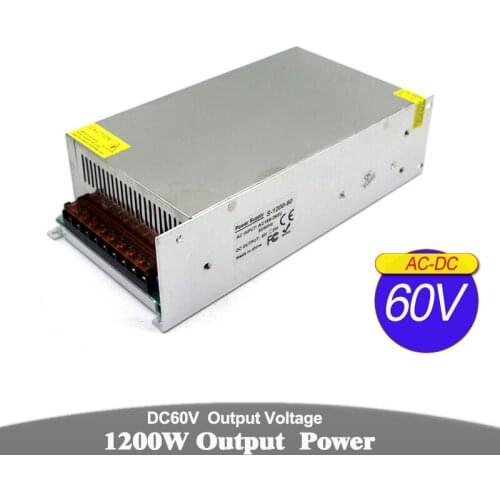 Single Output Power Supply DC 12V 18V 24V 30V 36V 42V 48V 60V 1200W Transformers 220V 110V AC-DC SMPS For Light CNC CCTV Stepper