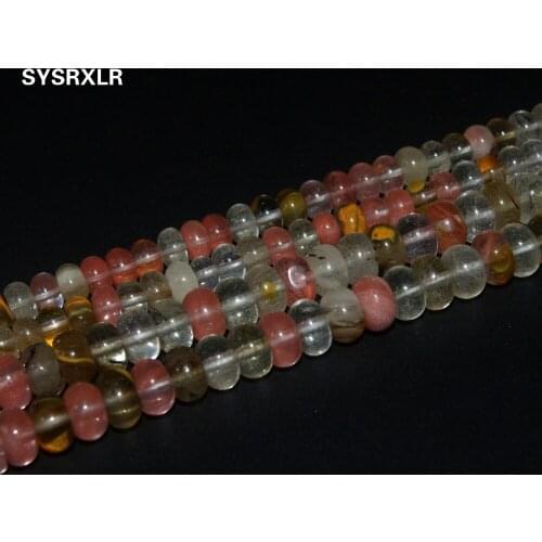 Wholesale Cherry Quartz Glass Beads Natural Stone Spacer Rondelle Beads For Jewelry Making Charm DIY Bracelet 4*7/5*8 MM
