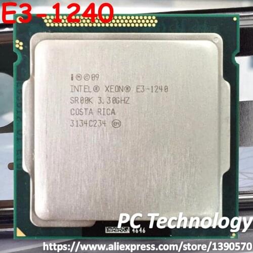 Original Intel XEON E3-1240 SR00K Quad core 3.3GHz 8MB Cache E3 1240 LGA1155 CPU processor free shipping
