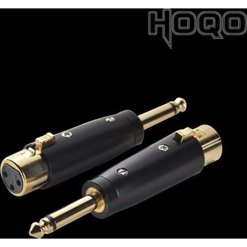 1/4 Inch TRS To XLR Female 3-pin Converter Adapter 6.35mm TRS To XLR 3-pin Copper Core Gold-plated Converter