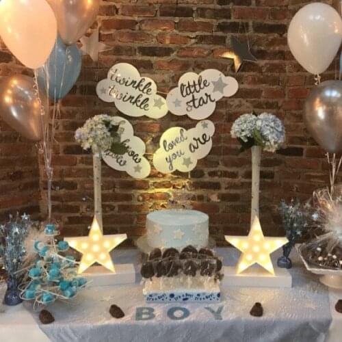 Custom text twinkle little stars baby shower, twinkle little star banner, cloud party decorations, shower garland, cloud banners