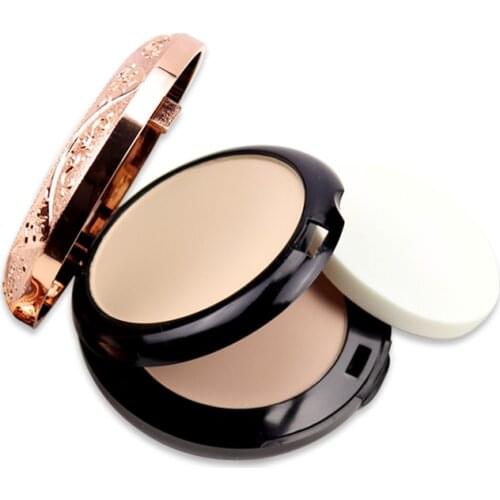 KAQIYA - 1002 Beauty Glazed Professional Full Coverage Long Lasting Makeup Face Powder Foundation Compact Powder Pressed Powder