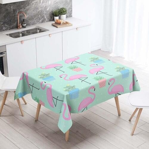 Tablecloth Rectangular Table Decorative Table Cover 3D Printing Cactus Plant Pattern Dining Table Cloth