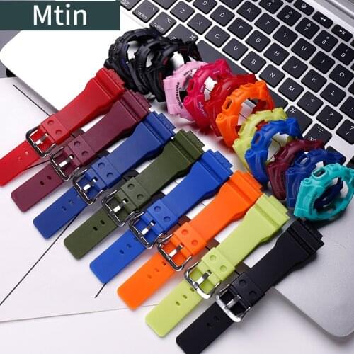 Outdoor sports resin watch strap mens accessories pin buckle For Casio G-SHOCK GMA-S110MF 120 130 strap watch case wrist strap