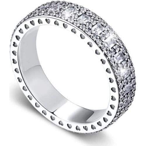 Sparkling Promise Rings 100% 925 Sterling Silver Jewelry Free Shipping