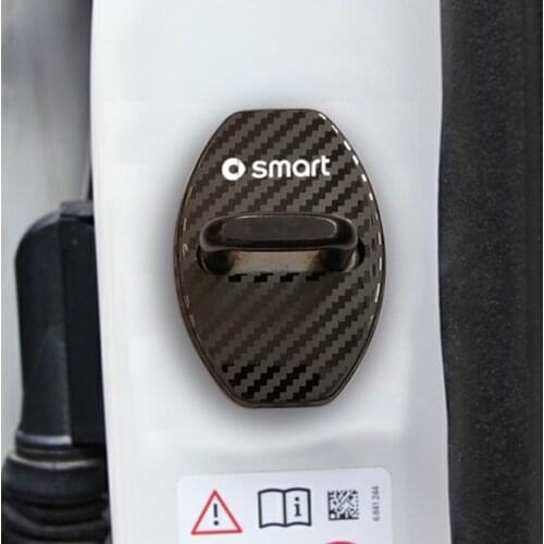 2pcs Car Door Lock Protective Cover For Mercedes Smart fortwo 451 2009-2014 Sticker Stainless Steel Accessories Car Styling