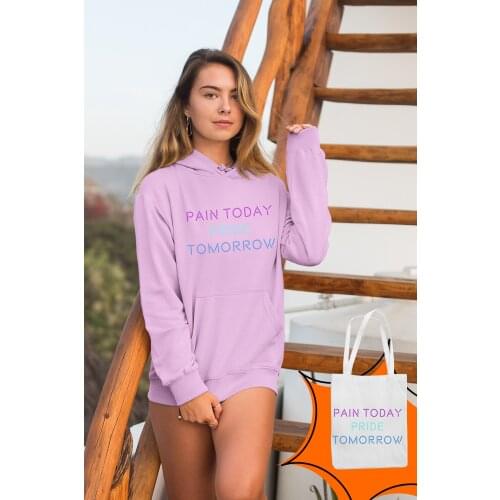 Angemiel Wear Suffering Today Tomorrow Flattering Pink Women 'S Hooded Sweatshirt Bags Kombin