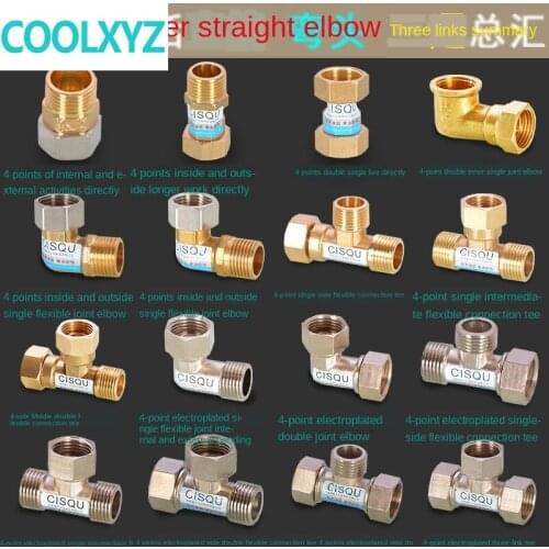 1/2IN copper joints, inside and outside ribbons, live elbow, three-way heating, natural gas, solar water heating pipe fittings