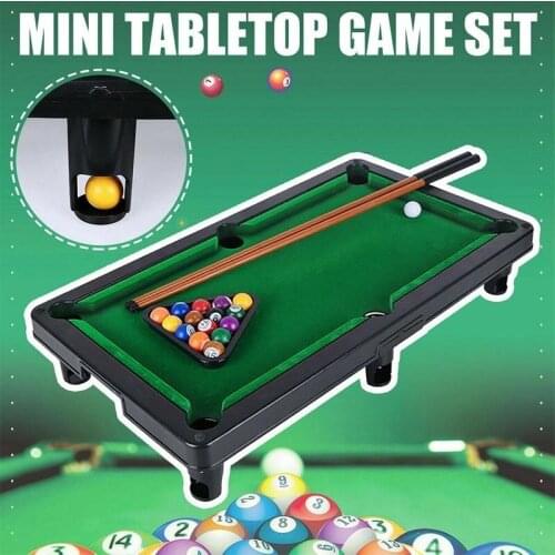 1pc Childrens Mini Pool Table Sports Toys Parent-child Leisure Games, Pool Tables Indoor Double Interactive Educational Toys