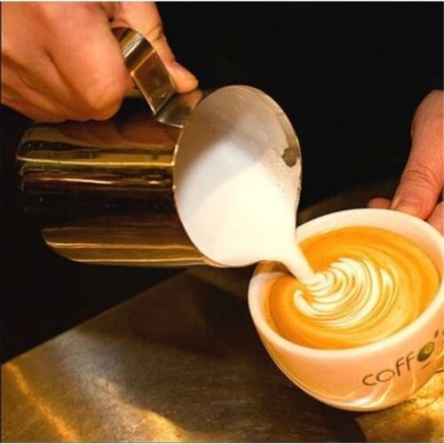 100/150/350ML Stainless Steel Latte Cup Handle Coffee Garland Cup Jug Craft Milk Mug Coffee Cappuccino Cooking Tools