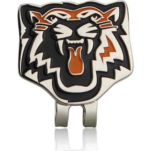 2pcs/lot Tiger Golf Marker Ball Mark - Orange W/Bonus Magnetic Golf Hat Clip Mark Golf Ball Position Drop Ship