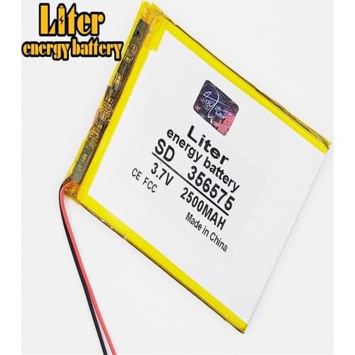 3.7V,2500mAH,356575 polymer lithium ion / Li-ion battery for GPS,mp3,mp4,mp5,dvd,bluetooth,model toy mobile bluetooth