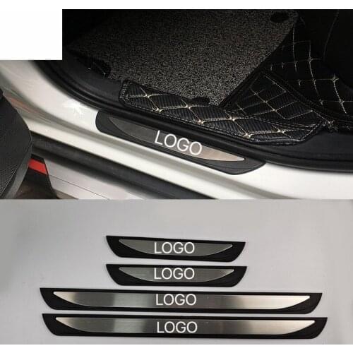 Stainless steel For T-ROC T ROC TROC 2018-2019 Scuff Plate Door Sill Guard Pedal Cover Trim Car Styling Accessories 4PCS