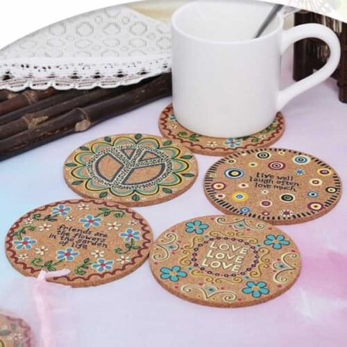 4 Pcs/Pack Dining Table Placemat Bohemian Style Round Coaster Home Kitchen Cafe Supplies Table Decoration Accessories