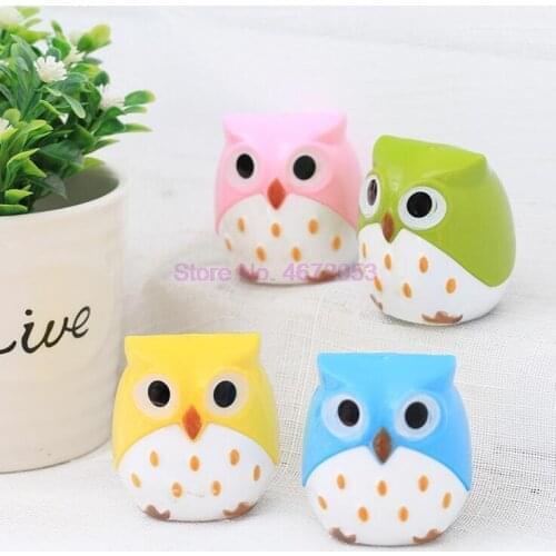 480pcs/lot Kawaii Owl Pencil Sharpener Cutter Knife Promotional Gift Stationery Student Double Control Cartoon Pencil Sharpener