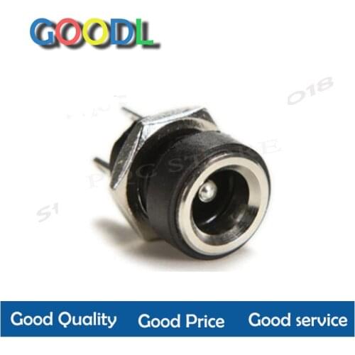 5 pces 3a 12v jack soquete fêmea montagem do painel conector 5.5mm 2.1mm plugue adaptador 2 tipos terminais 5.5*2.1 para fonte d