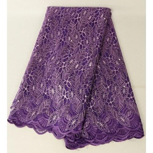 5 yards Purple Newest African Tulle Lace Fabrics With Stones Embroidery Net Lace African French Lace With Beads Wedding