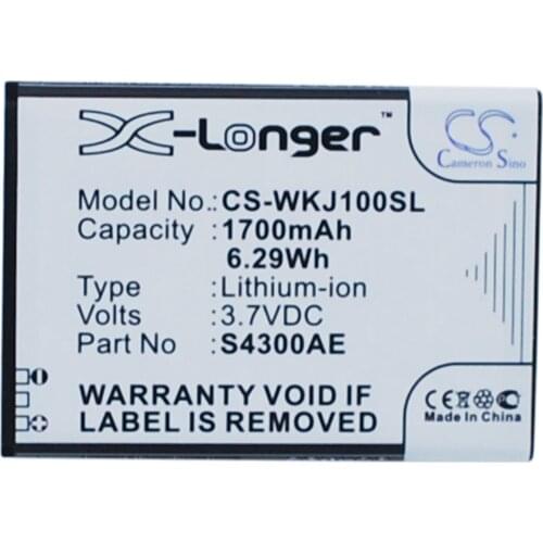 CS 1700mAh / 6.29Wh battery for Wiko Jimmy S4300AE