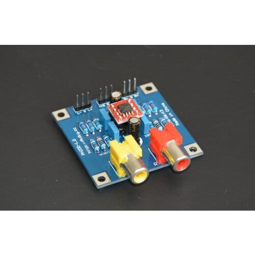 Audio balanced signal balanced output to single-ended RCA unbalanced audio signal conversion board