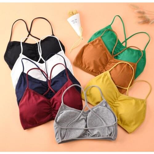 Kamisnky Girls Cross Beauty Back Sexy Bra Detachable Gather Bra Push Up Elastic Breathable Women Bra Girls Training Bras