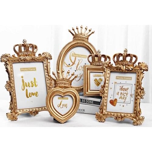 Etro Photo Frame Resin Gold Photo Frame Baroque Luxury Poster Framesframe Home Decoration Photography Props Decoration Crafts