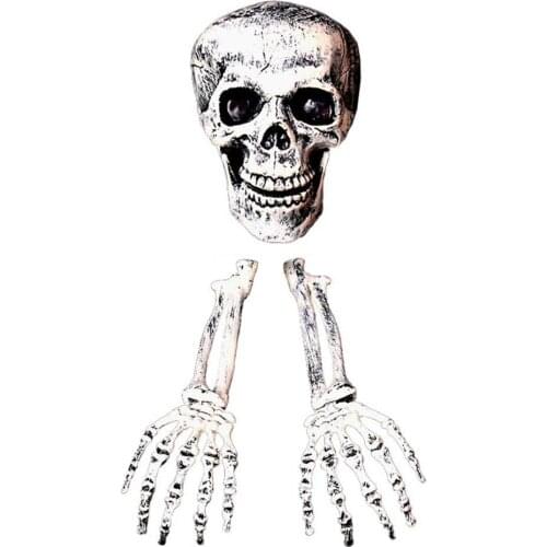 Halloween Outdoor Scary Skeleton Stakes Halloween Face Hand Lawn Stakes Yard Decor