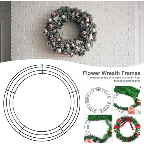 30CM Artificial Metal Flower Wreath Iron Ring Wedding Decoration Supplies DIY Floral Hoop Home Hanging Ornament Wedding Wreaths